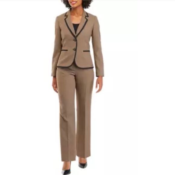Le Suit Houndstooth Check Jacket And Pants Set Business - Picture 1 of 16